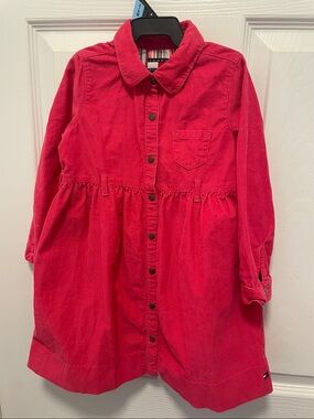 Tommy Hilfiger Bright Fuchsia    Corduroy Button-Front Girls' Dress